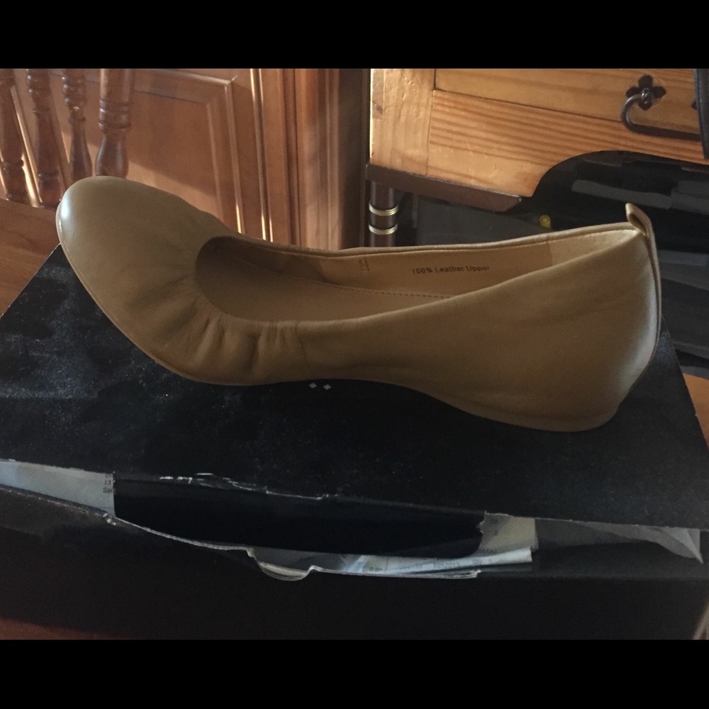 Jcrew leather ballet flats